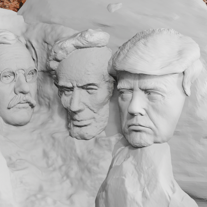 Mt. Rushmore | President Donald J. Trump version | 3D Printing Models