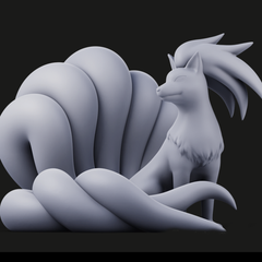 Ninetails Pokemon Figure | 3D Printer Model Files