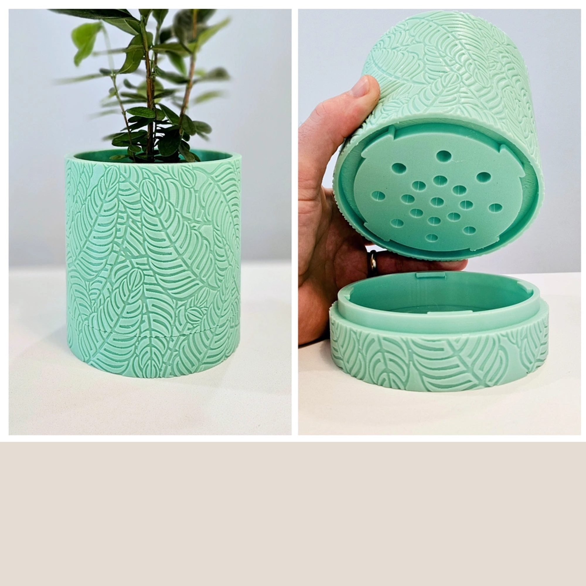 self watering planter thingiverse Palm Planter Hidden Self Watering