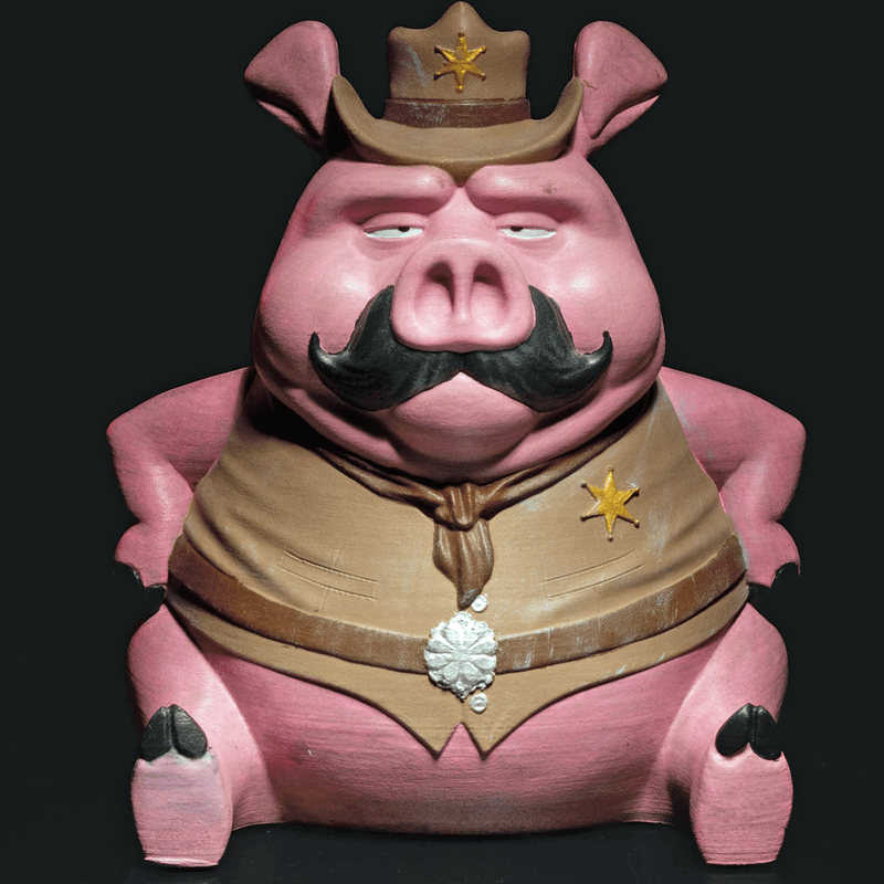 Piggy Bank - Sheriff | 3D Printer Model Files