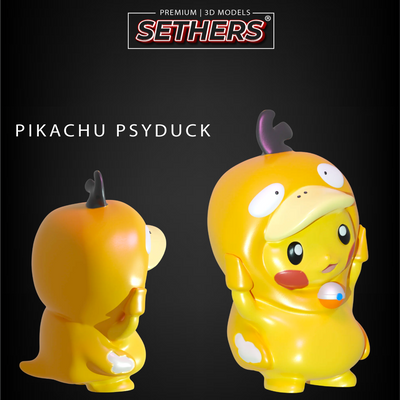 Pikachu Psyduck | Pokemon | 3D Printer Model Files
