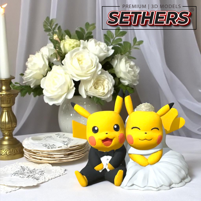Pikachu Wedding Bride Groom | 3D Printing Models at Sethers