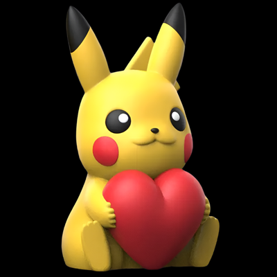 Pikachu with Heart | 3D Printer Model Files