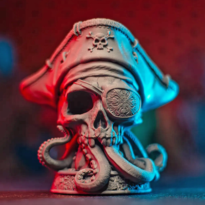 Pirate Skull Octopus Statue | 3D Printer Model Files