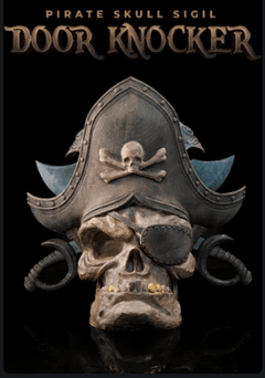 Pirate Skull Sigil Door Knocker | 3D Printer Model Files