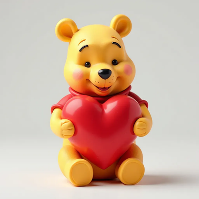 Pooh holding Heart | Winnie the Pooh | 3D Printer Model Files
