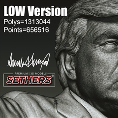 President Donald J. Trump Fist Raised Bust | 3D Printer Model Files