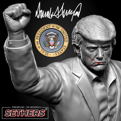 President Donald J. Trump Fist Raised Bust | 3D Printer Model Files