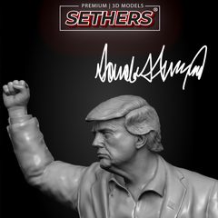 President Donald J. Trump Fist Raised Bust | 3D Printer Model Files