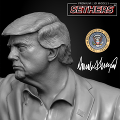 President Donald J. Trump Fist Raised Bust | 3D Printer Model Files