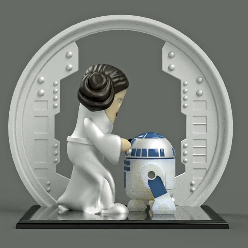 Princess Leia R2D2 Figures Set Star Wars | 3D Printer Model Files