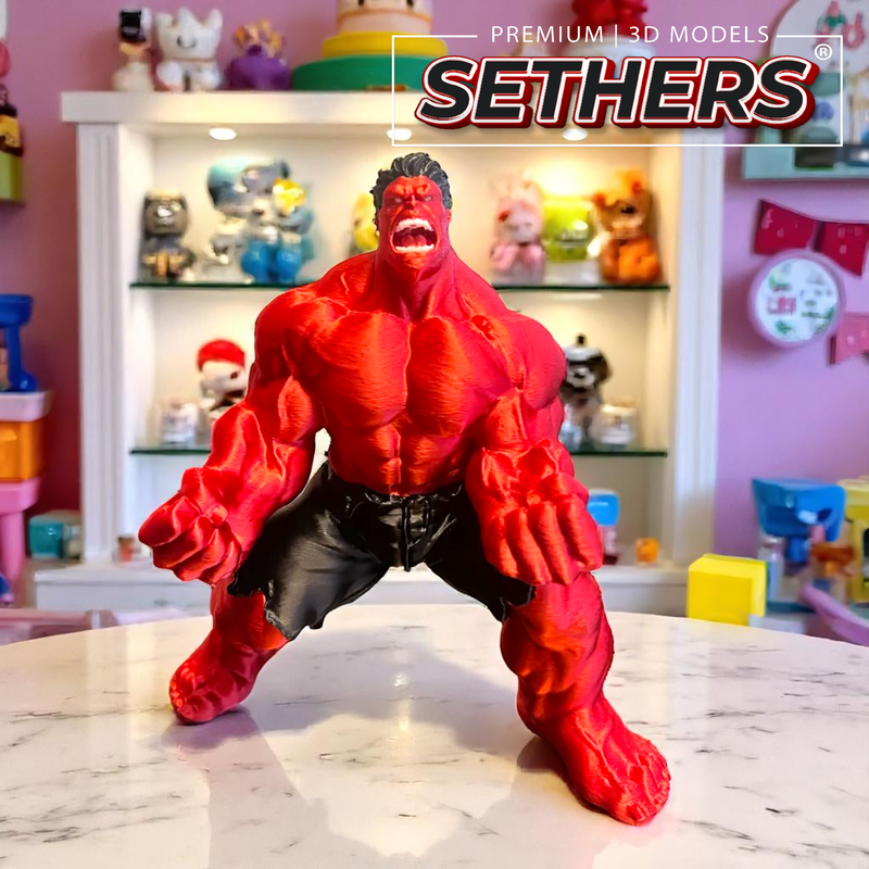 Red Hulk v2 | Marvel Comics | Best 3D Printing STL Model Files