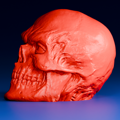 Red Skull Head Sculpture | 3D Printing Model STL Files