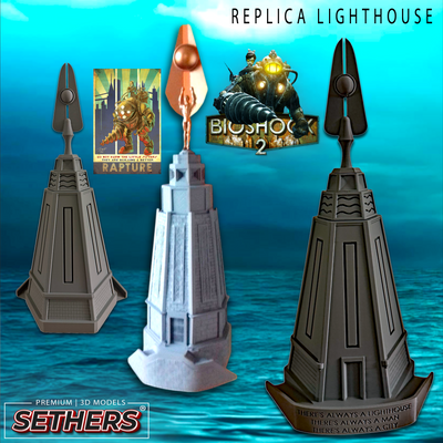Replica Lighthouse Tower | Bioshock 2 Rapture | 3D Printer Model Files