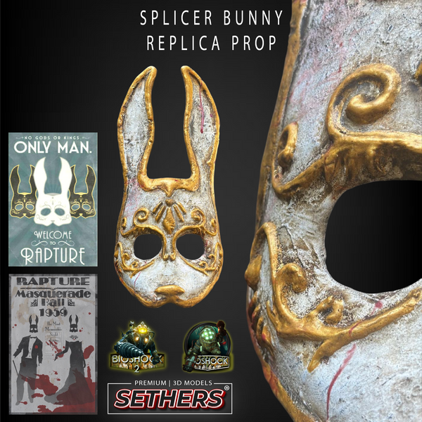 Replica Prop Splicer Bunny Mask | Bioshock | 3D Printer Model Files