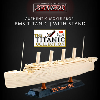 RMS Titanic with Stand | Authentic Movie Prop | 3D...