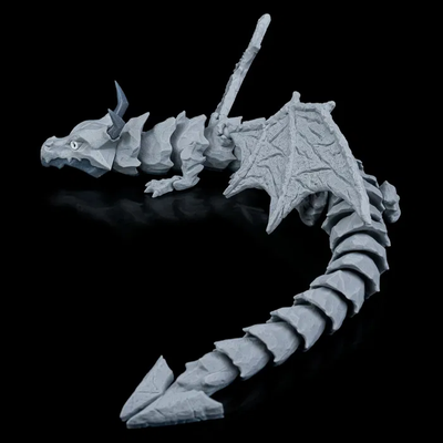 Rock Titan Dragon | Articulated Flexi | 3D Printer Model Files