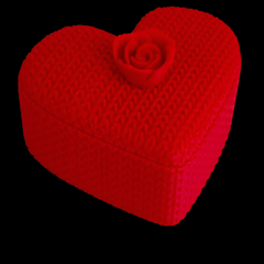 Rose Heart Container | Crochet Knitted | 3D Printer Model Files