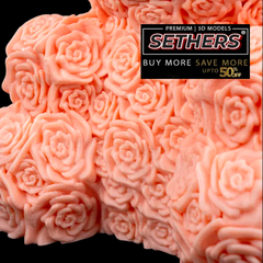 Roses Bear | Valentine's Day | Print in Place | 3D Printer Model Files