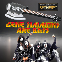 Gene Simmons Axe Bass Guitar | KISS The Demon | 3D Printer Model Files 