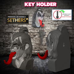 Gene Simmons Tongue Wall Key Holder | KISS The Demon 3D Printer Models
