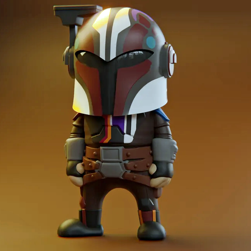 Sabine Wren Mandalorian Mini Figure |  3D Printer Model Files