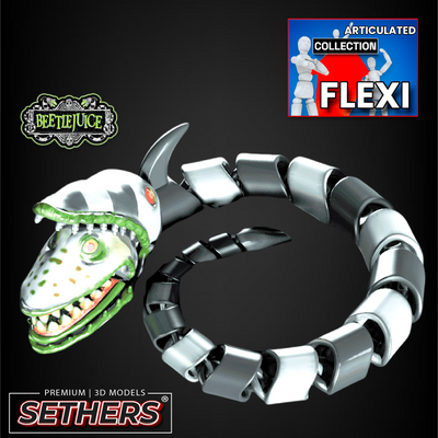 Sandworm Beetlejuice | Flexi Articulated | 3D Printer Model Files