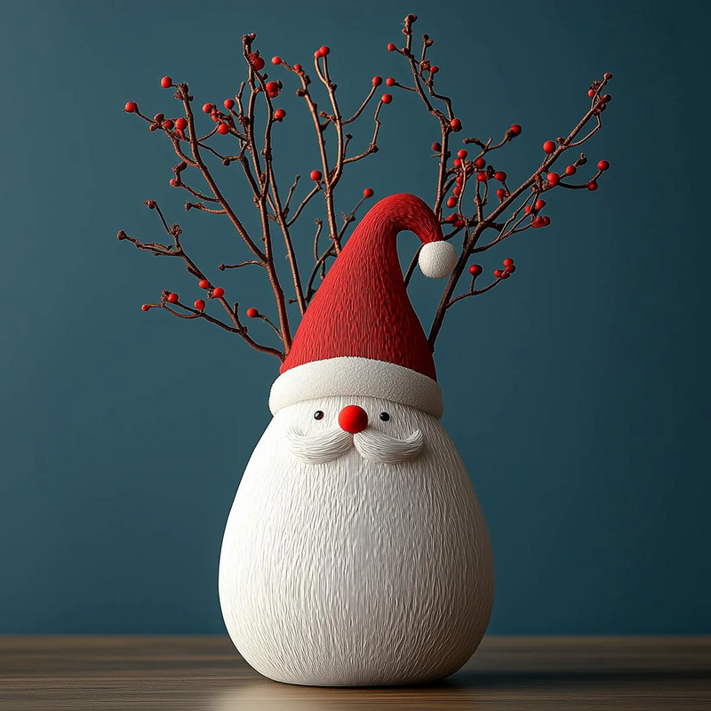 Santa Claus | Flower Plant Vase Planter | 3D Printer Model Files