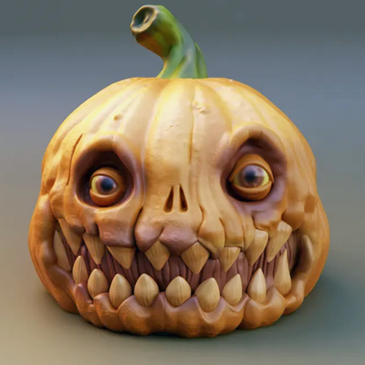 Scary Pumpkin Candy Bowl | 3D Printer Model Files