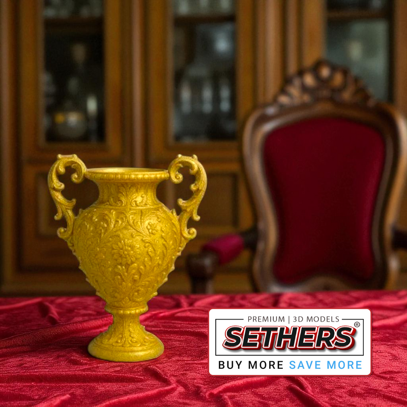 Aurum Ornate Vase | Best3D Printing Models at Sethers STL 3MF Models file premium download 3D Model STL Files Best Premium Models. Flower Pots