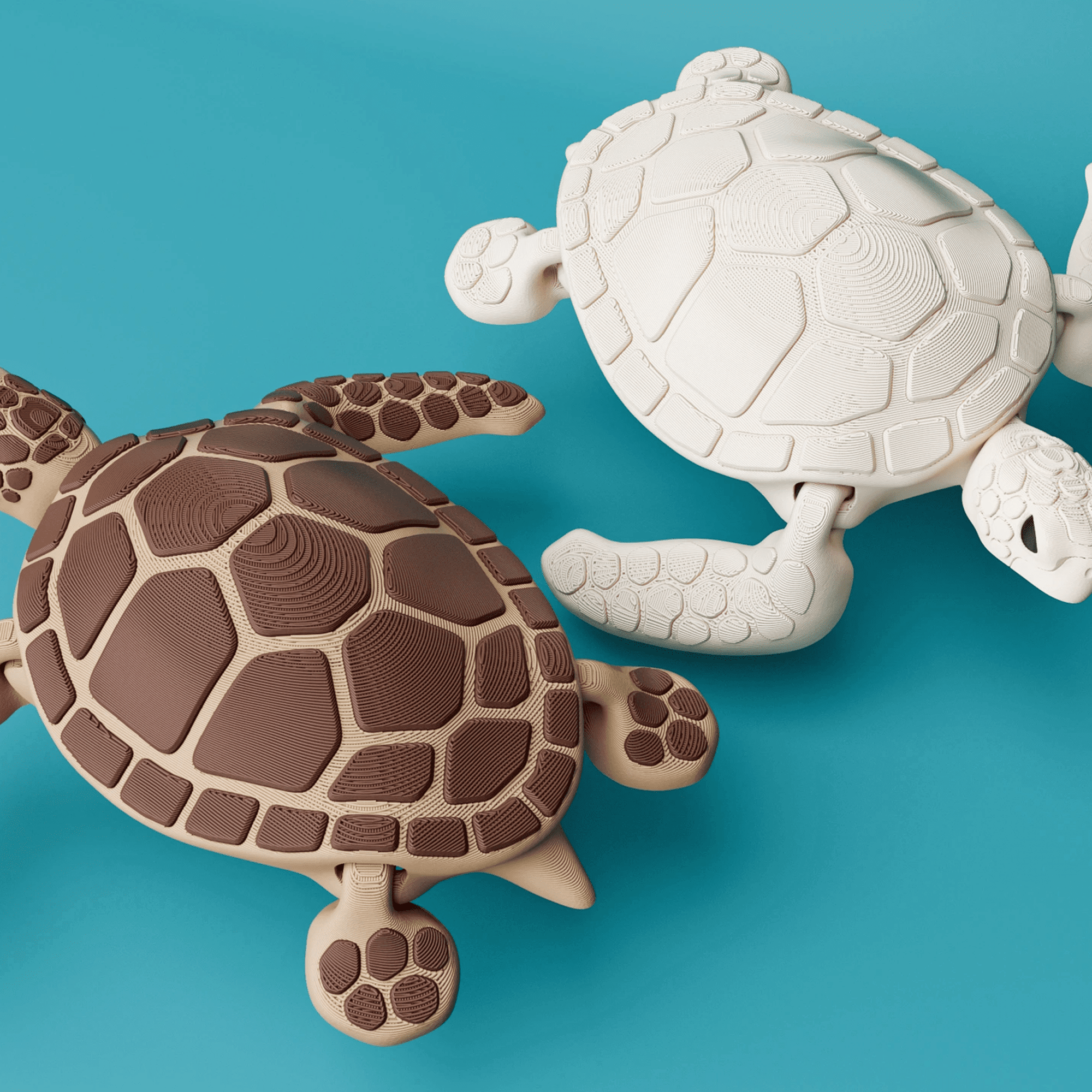Turtle Fileversion Sea Turtle Articulated | 3D Printer Model Files