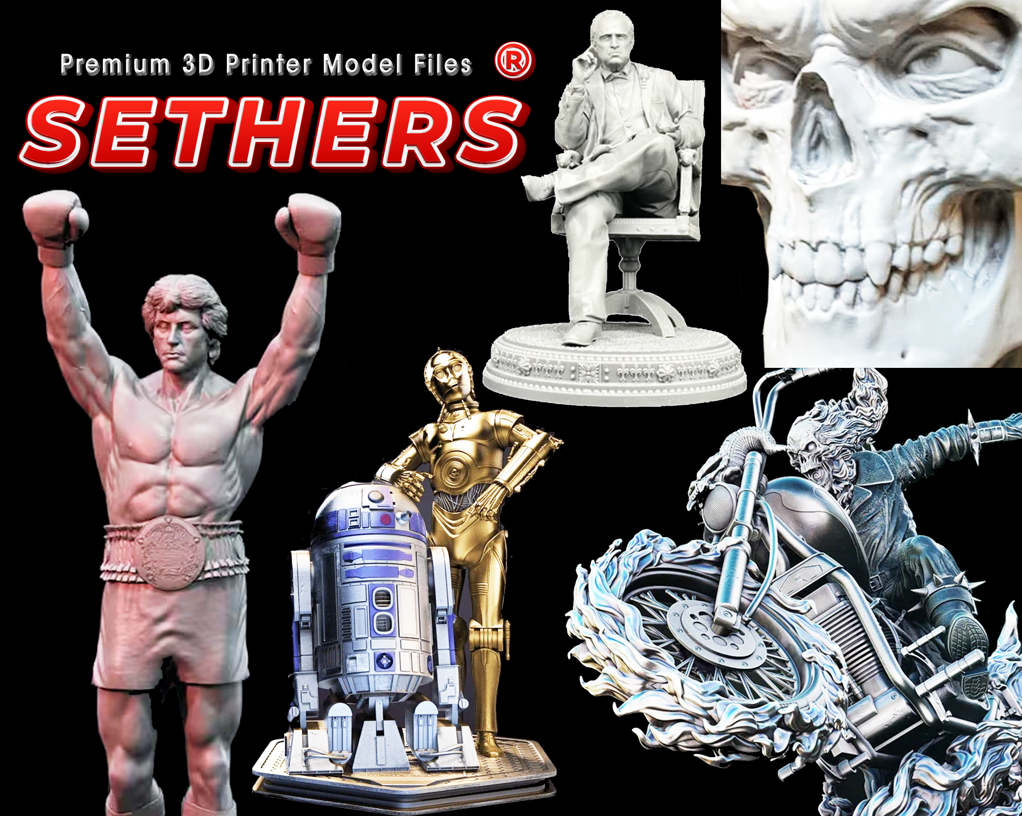 Premium 3D Printing Model STL Files from Sethers