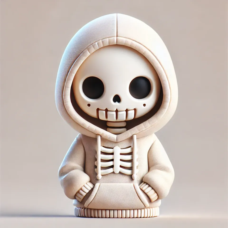 Skeleton Skull Hoodie Kid | 3D Printer Model Files