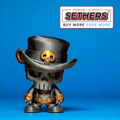 Biker Skeleton Skull Mini | Best 3D Printing Model Files