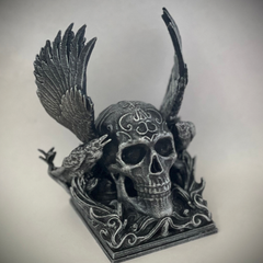 Skull Wings and Bones Statue | 3D Printer Model Files