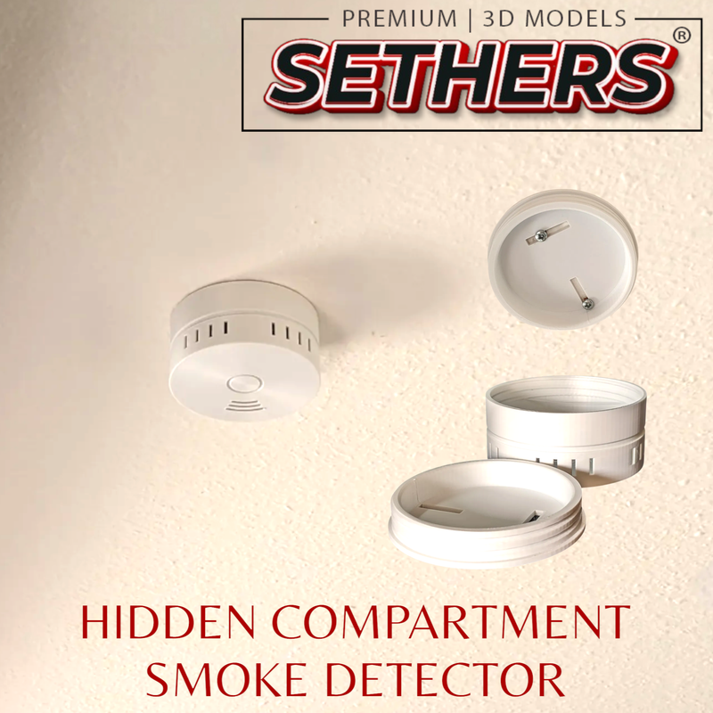 Smoke Detector | Secret Hidden Compartment | 3D Printing STL Models