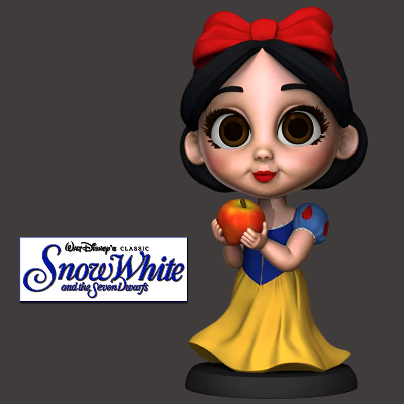 Snow White with Apple | Snow White Seven Dwarf's | 3D Printer Model Files