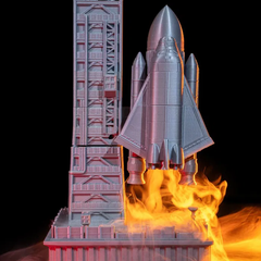 Space Shuttle Rocket Liftoff | Humidifier | 3D Printer Model Files