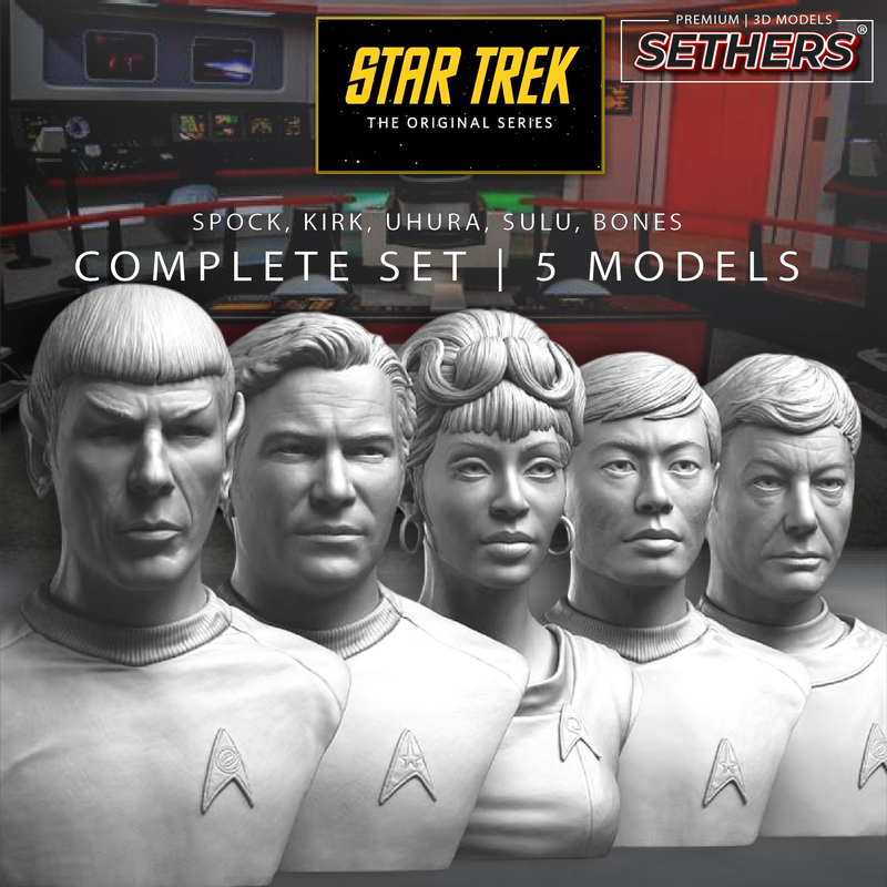 Star Trek Classic TV Show | All 5 Busts | 3D Printing STL  Model Files