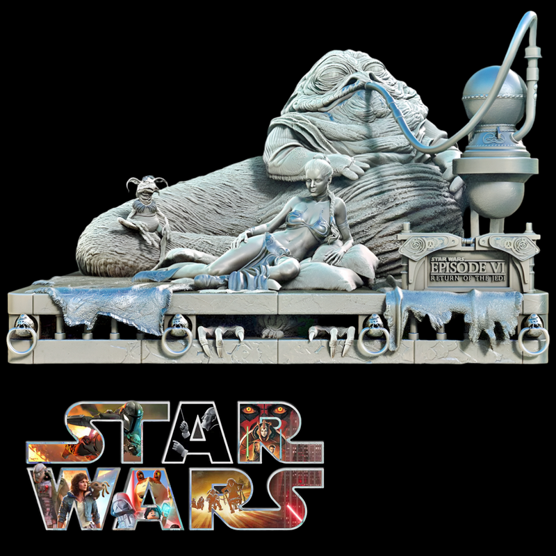 Star Wars Jabba the Hutt Princess Leia Statue | 3D Printer Model Files