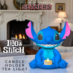 Stitch Tea Light Holder | Lilo and Stitch | 3D Printing Models