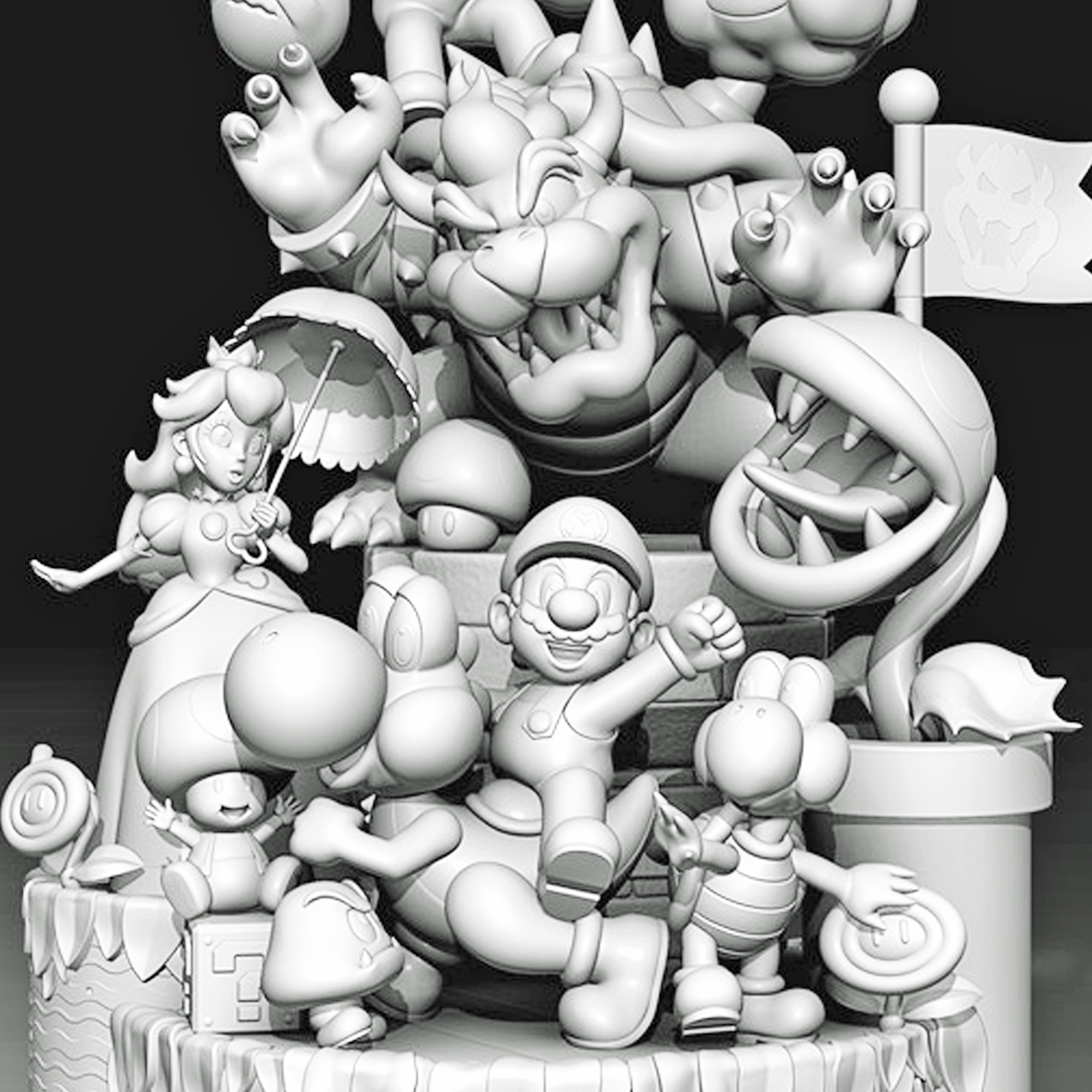 Mario Files Super Mario World Statue | 3D Printer Model Files
