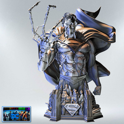 Superman Cyborg Bust | Diorama | 3D Printer Model Files