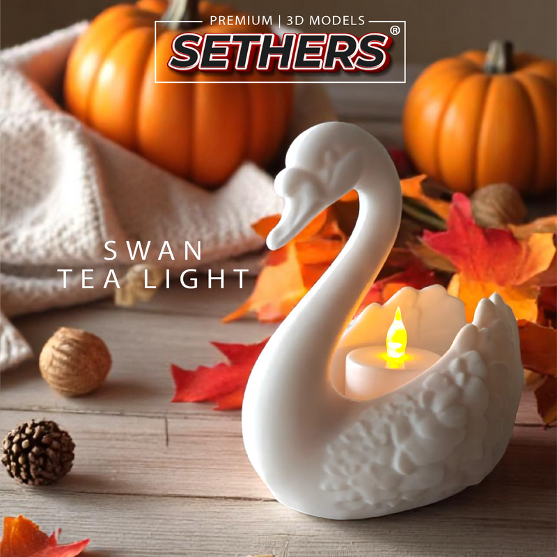 Swan | Tea Light Candle Holder | Best 3D Printing Model Files