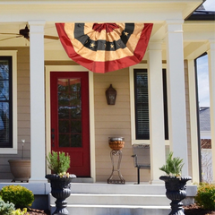 Tea Stained American Flag | Pleated Bunting Banner | Outdoor Premium Series