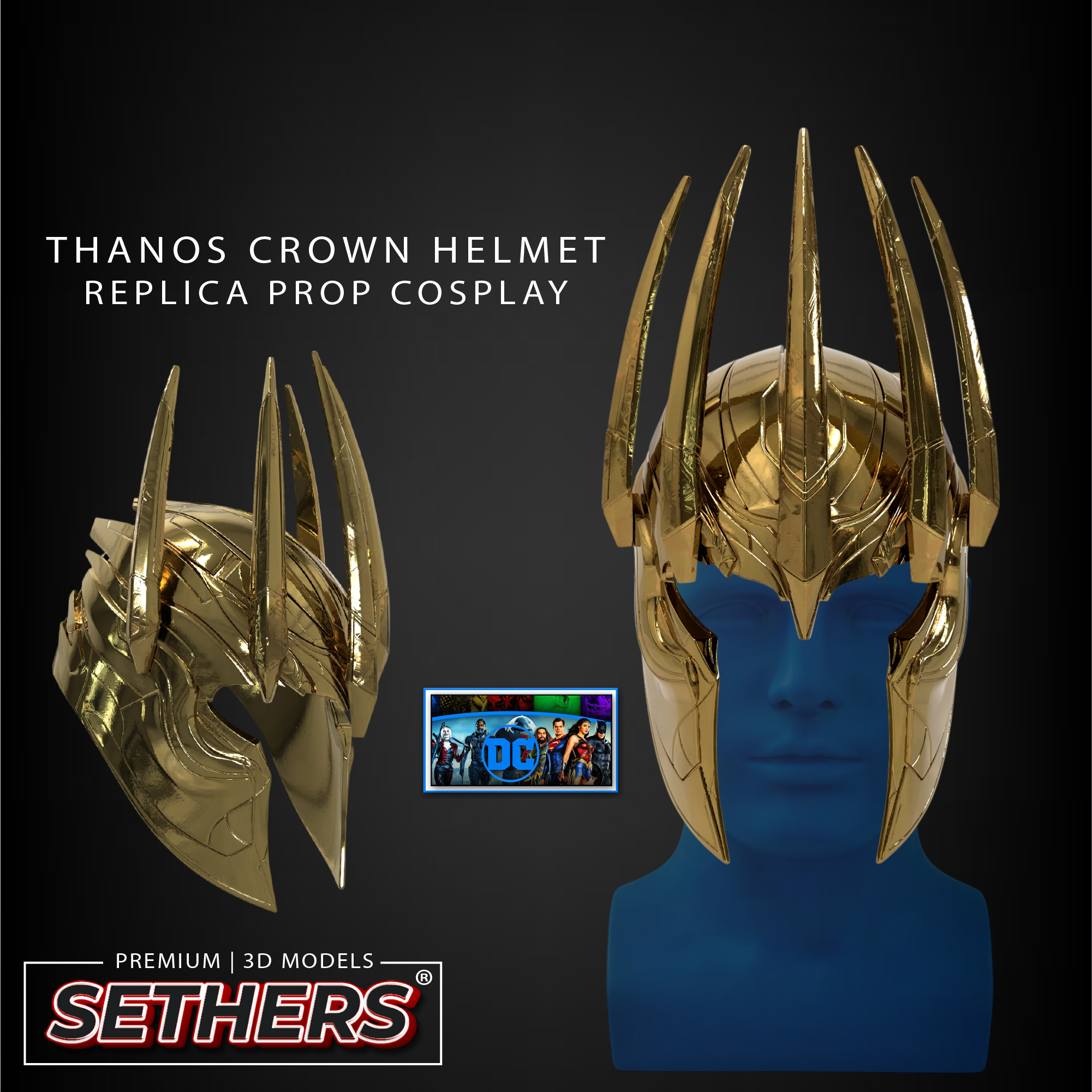 Thanos Crown Helmet Mask Prop Cosplay 3D Printer Model Files thanos-crown-helmet-mask-prop-cosplay-3d-printer-model-files