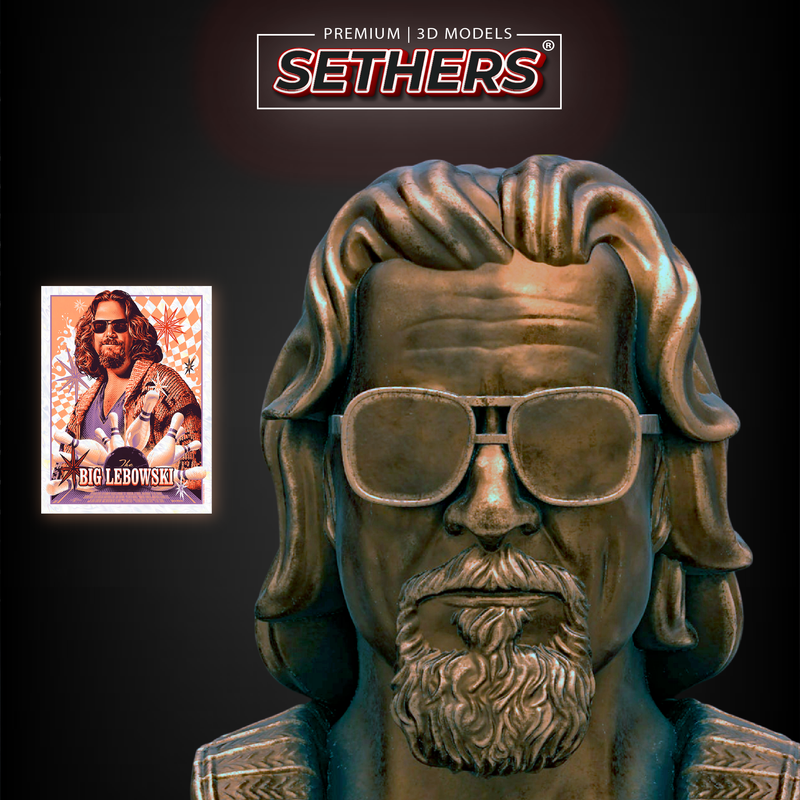 The Dude Bust | Big Lebowski | Jeff Bridges | 3D Printer Model Files