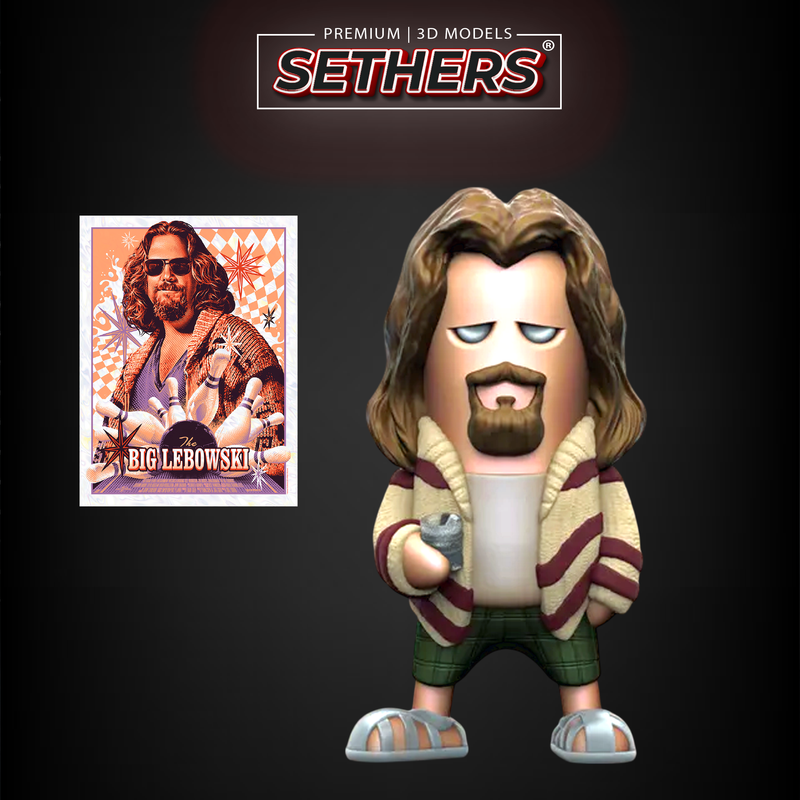 The Dude Mini Figure | The Big Lebowski | 3D Printer Model Files