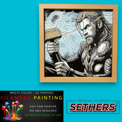 Thor | Photo Filament Painting | Best 3D Printing Model Files at Sethers
