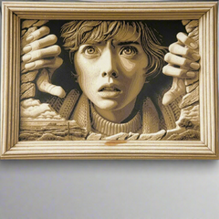 Trapped in the Frame | HueForge Filament Painting | 3D Printer Model File